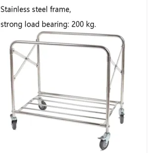 Large Movable Trolleys, Household Serving Cart Folding Laundry Sorter Cart with Rolling Wheels, Heavy-Duty Sorting Hamper with Movable Bags, Load Bea3