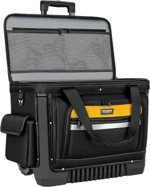 Large Rolling Tool Bag with Big Wheels, Waterproof Roller Tool Box, Big Wheeled Tool Backpack with Multiple Pockets(Yellow, Extra Large)