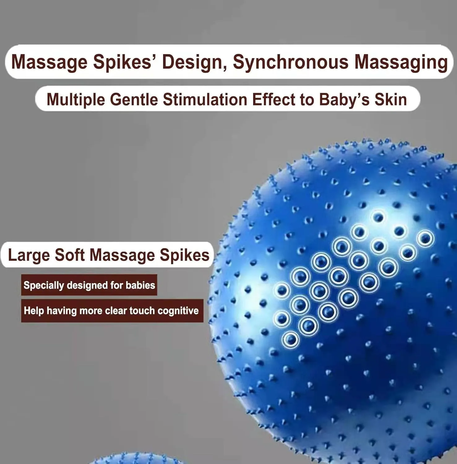 Large Sensory Massage Ball for Kids, 33.5" 85CM Bouncy Exercise Balls for Toddlers, Big Inflatable Toys with Tactile Spikes, Outdoor Giant Yoga Ball, Large Beach Balls