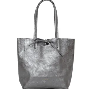 Large Tote Bag | Metallic Grey