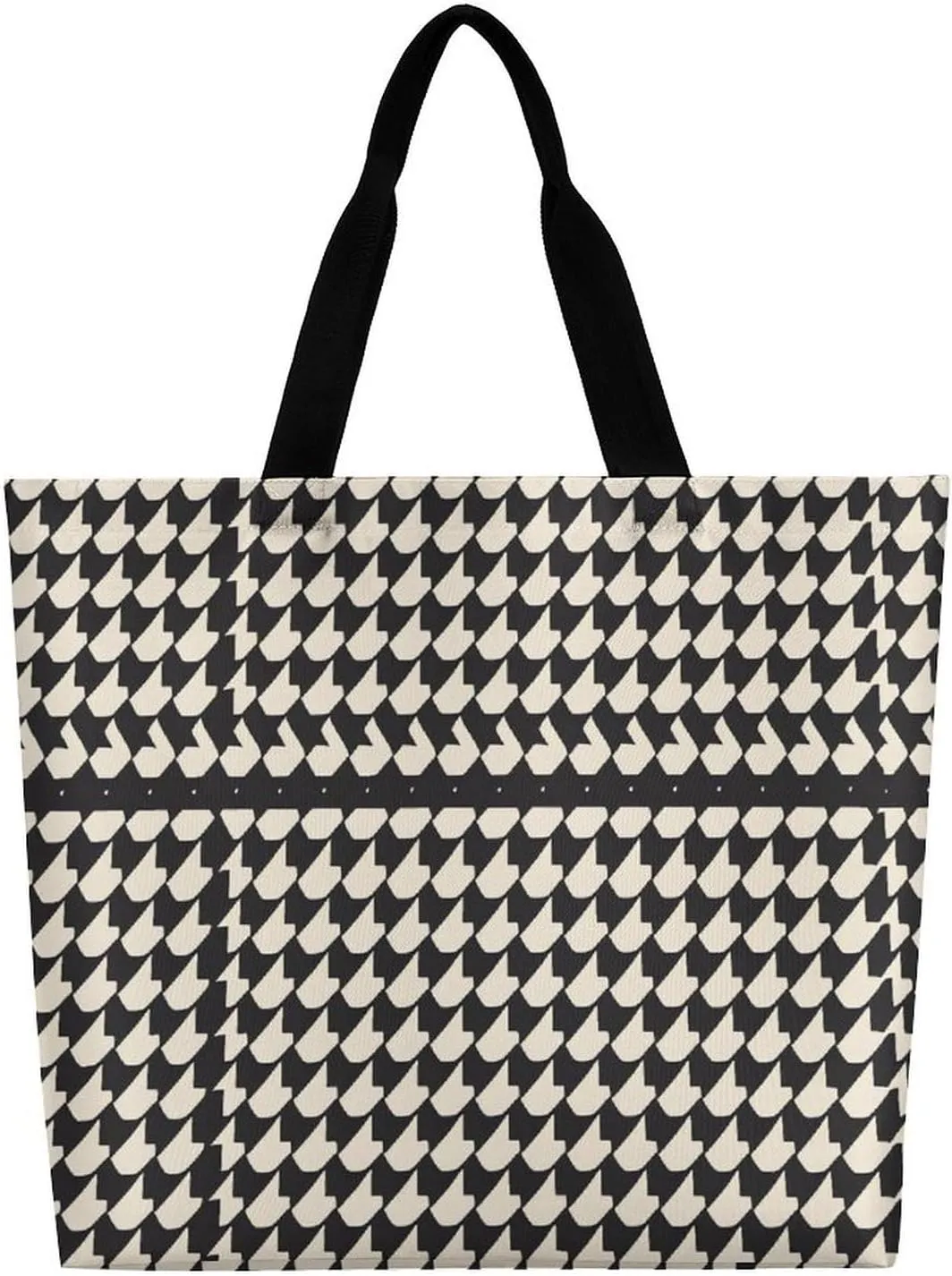 Large Tote Bag Shopping Bag with Handles Green Leaves And Skull Foldable Washable Heavy Duty Waterproof