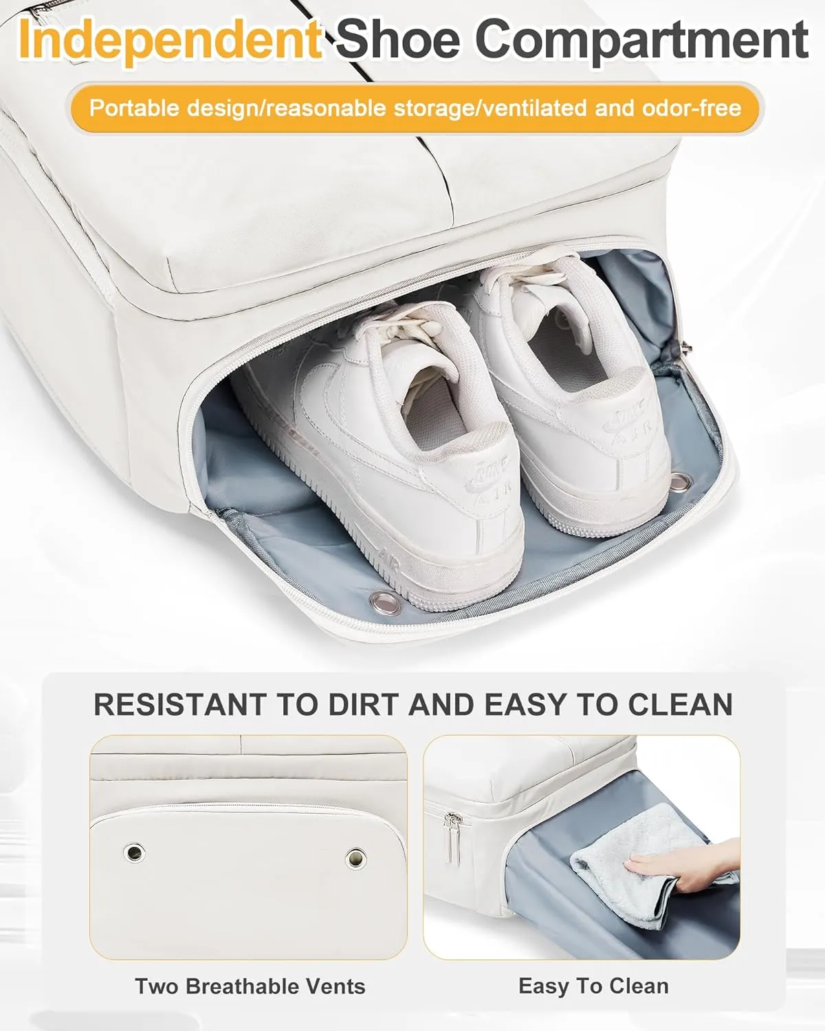 Large Travel Backpack Carry On Flight Approved for Women Men Carry On Backpack for Airplanes Mochila De Viaje Suitcase Backpack for Travel Personal Item Backpack Beige