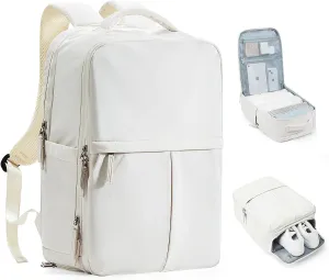 Large Travel Backpack Carry On Flight Approved for Women Men Carry On Backpack for Airplanes Mochila De Viaje Suitcase Backpack for Travel Personal Item Backpack Beige