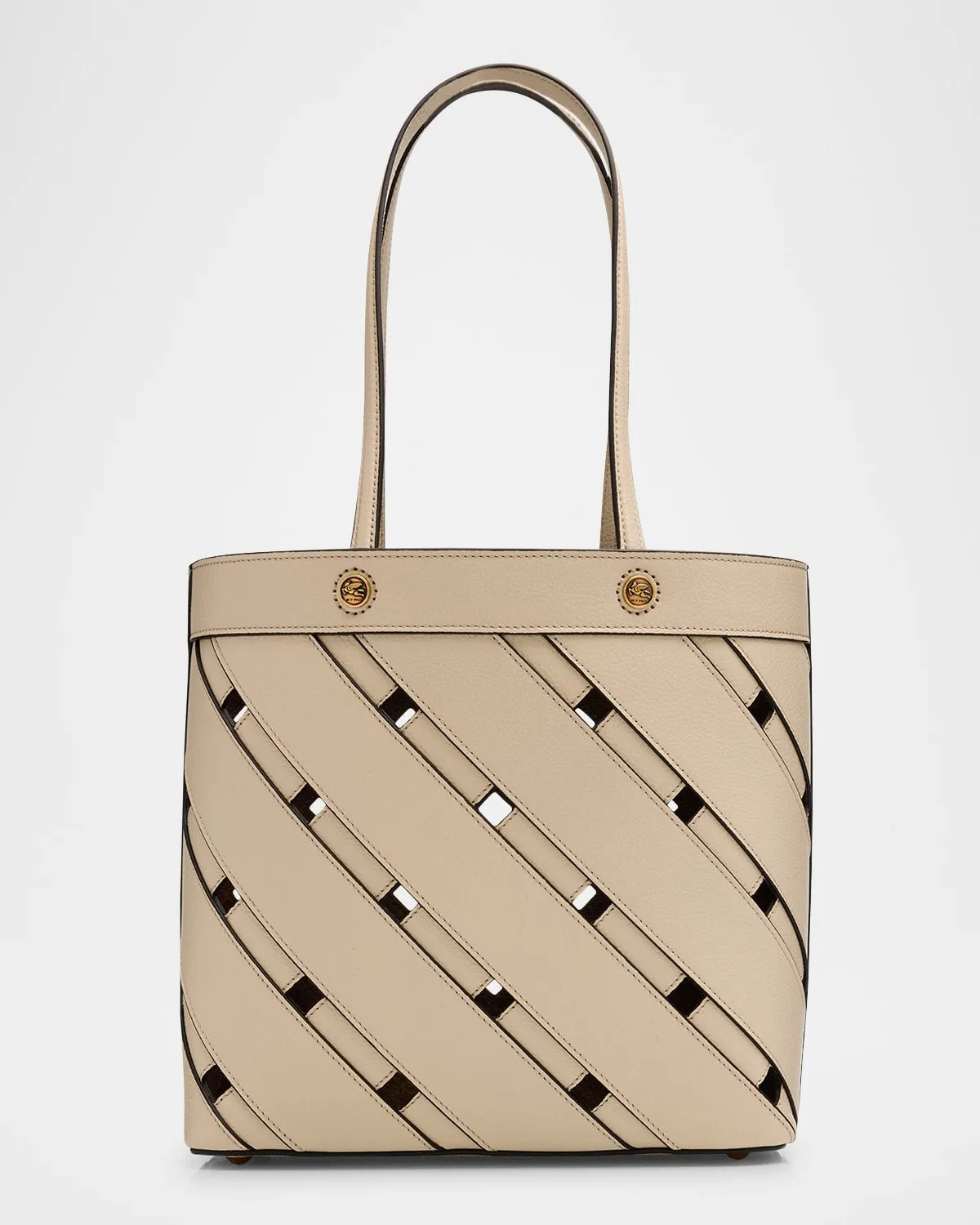Lasercut Leather Shopping Tote Bag