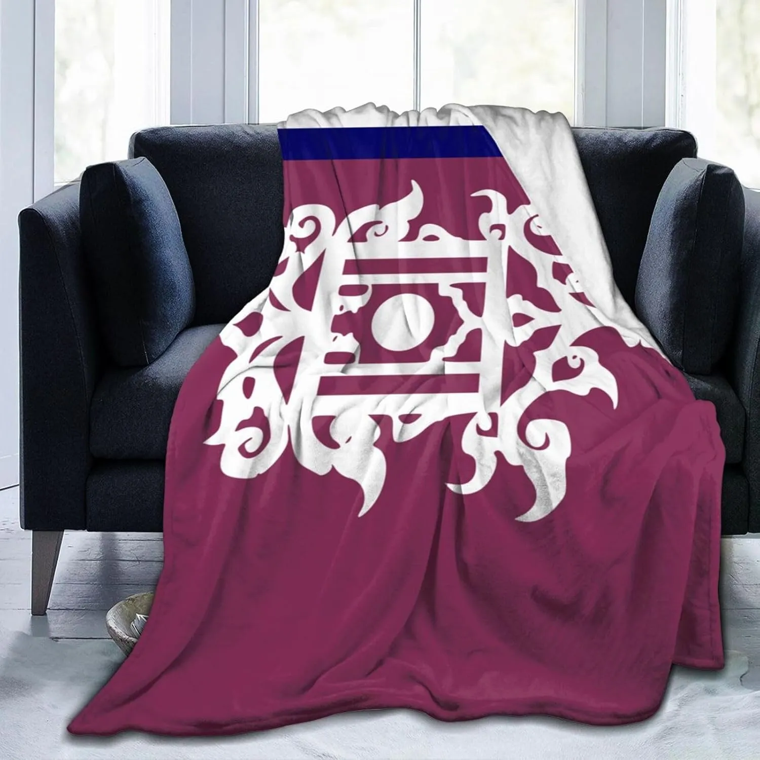 Late 19th Century Flag of Sulu Throw Blanket for Couch Bed Sofa Soft and Comfortable Blankets 50"x40" Anti-Pilling Flannel Blanket