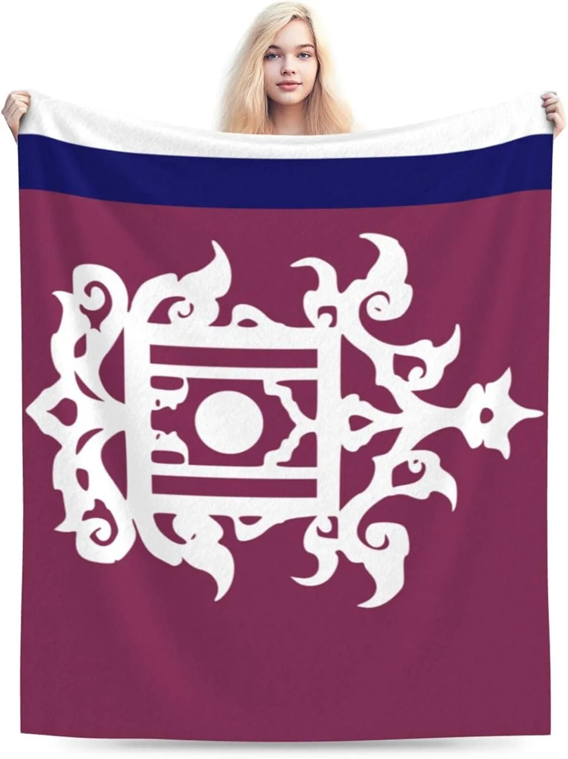 Late 19th Century Flag of Sulu Throw Blanket for Couch Bed Sofa Soft and Comfortable Blankets 50"x40" Anti-Pilling Flannel Blanket