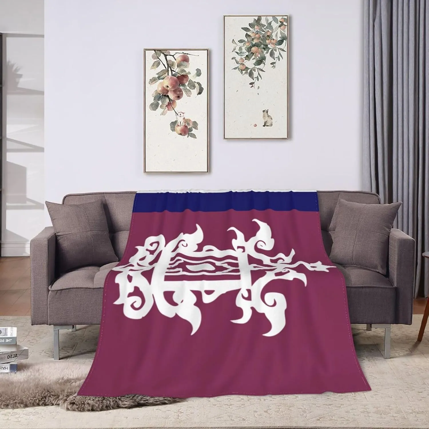 Late 19th Century Flag of Sulu Throw Blanket for Couch Bed Sofa Soft and Comfortable Blankets 50"x40" Anti-Pilling Flannel Blanket