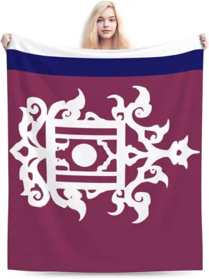Late 19th Century Flag of Sulu Throw Blanket for Couch Bed Sofa Soft and Comfortable Blankets 50"x40" Anti-Pilling Flannel Blanket
