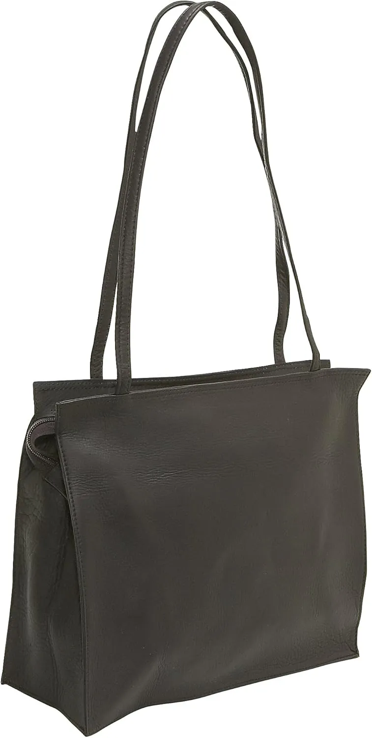 Le Donne Leather Simple Tote - Premium Full-Grain Colombian Vaquetta Leather Bag, Dual Straps, 12.5" x 10.75" x 5"