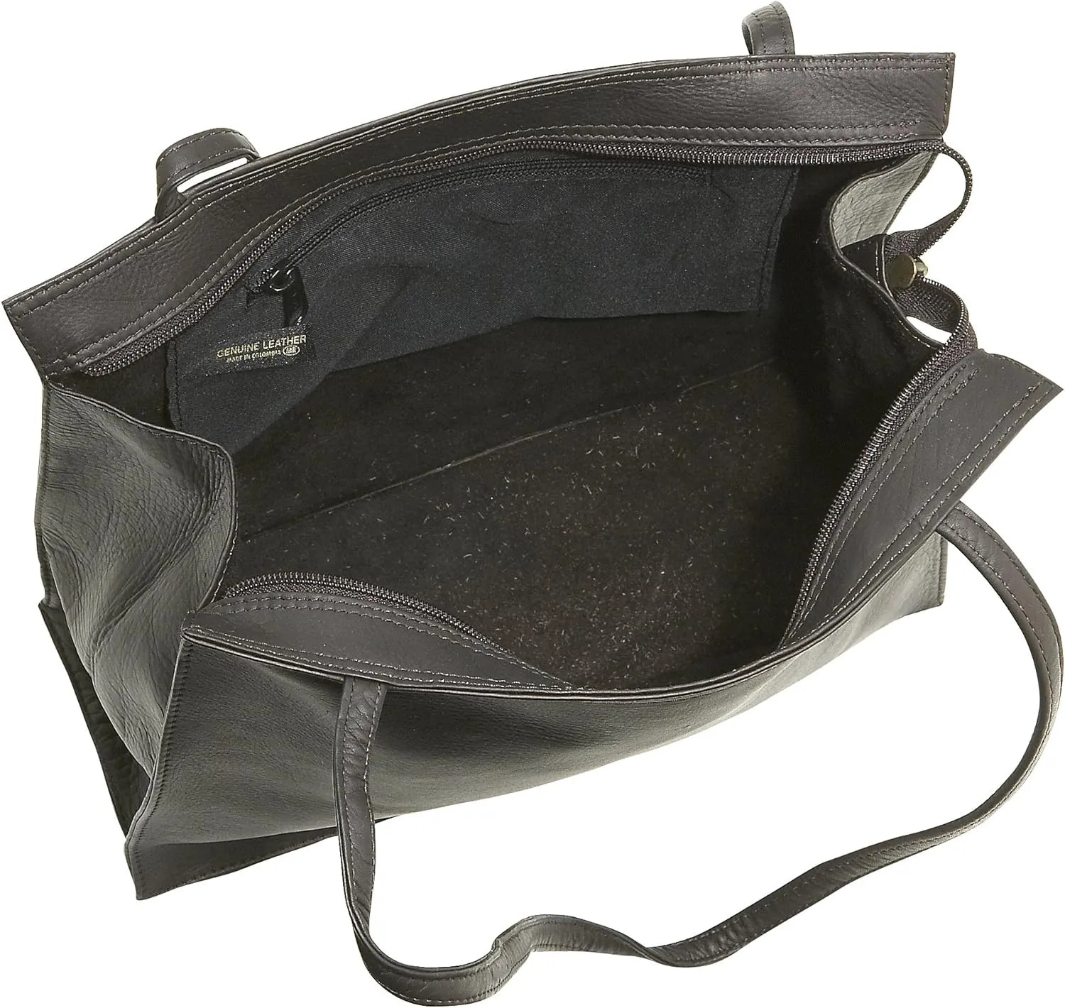 Le Donne Leather Simple Tote - Premium Full-Grain Colombian Vaquetta Leather Bag, Dual Straps, 12.5" x 10.75" x 5"