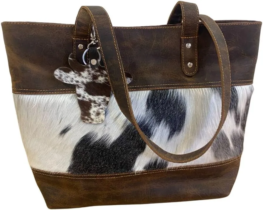 leather shoulder cowhide tote bag Cowhide Bag:Tote Bag:Shoulder Bag:Cowhide Purse:Leather Bag: