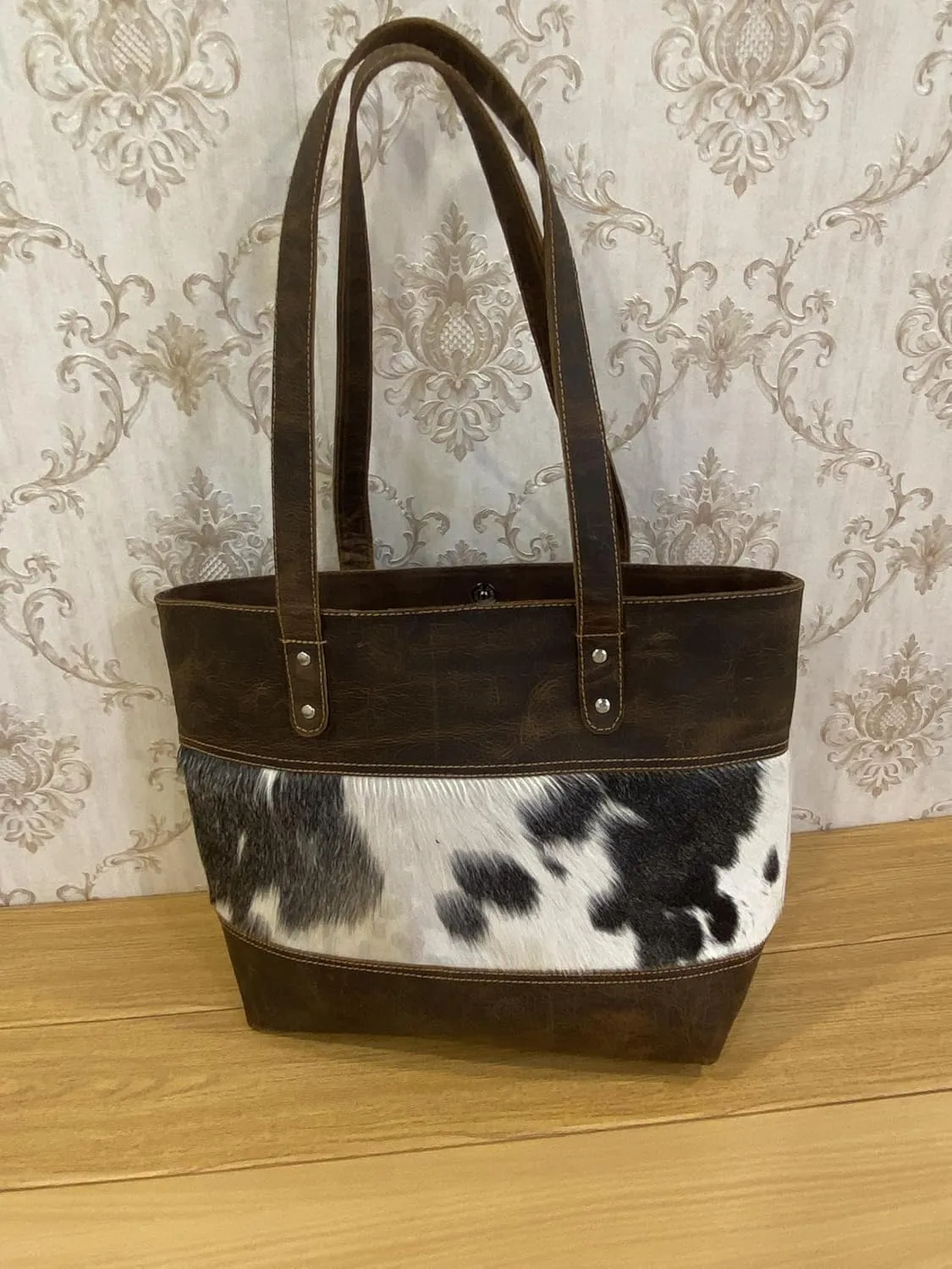 leather shoulder cowhide tote bag Cowhide Bag:Tote Bag:Shoulder Bag:Cowhide Purse:Leather Bag: