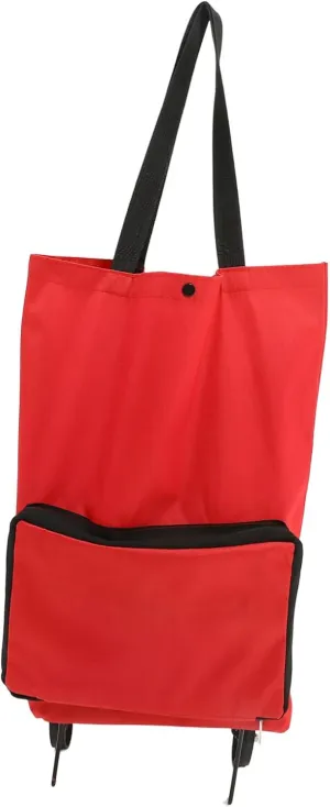 LIFKOME Rolling Tote Bag Oxford Cloth Large Capacity Storage Easy to Move Bag Wheels