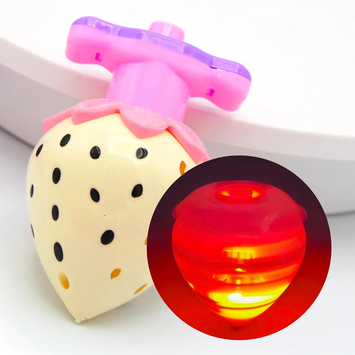 Light Up Spinning Tops Gyroscope Spinning Toys with Launcher Spinner Toys Kids Party Favors Stocking Stuffers 30 Pcs