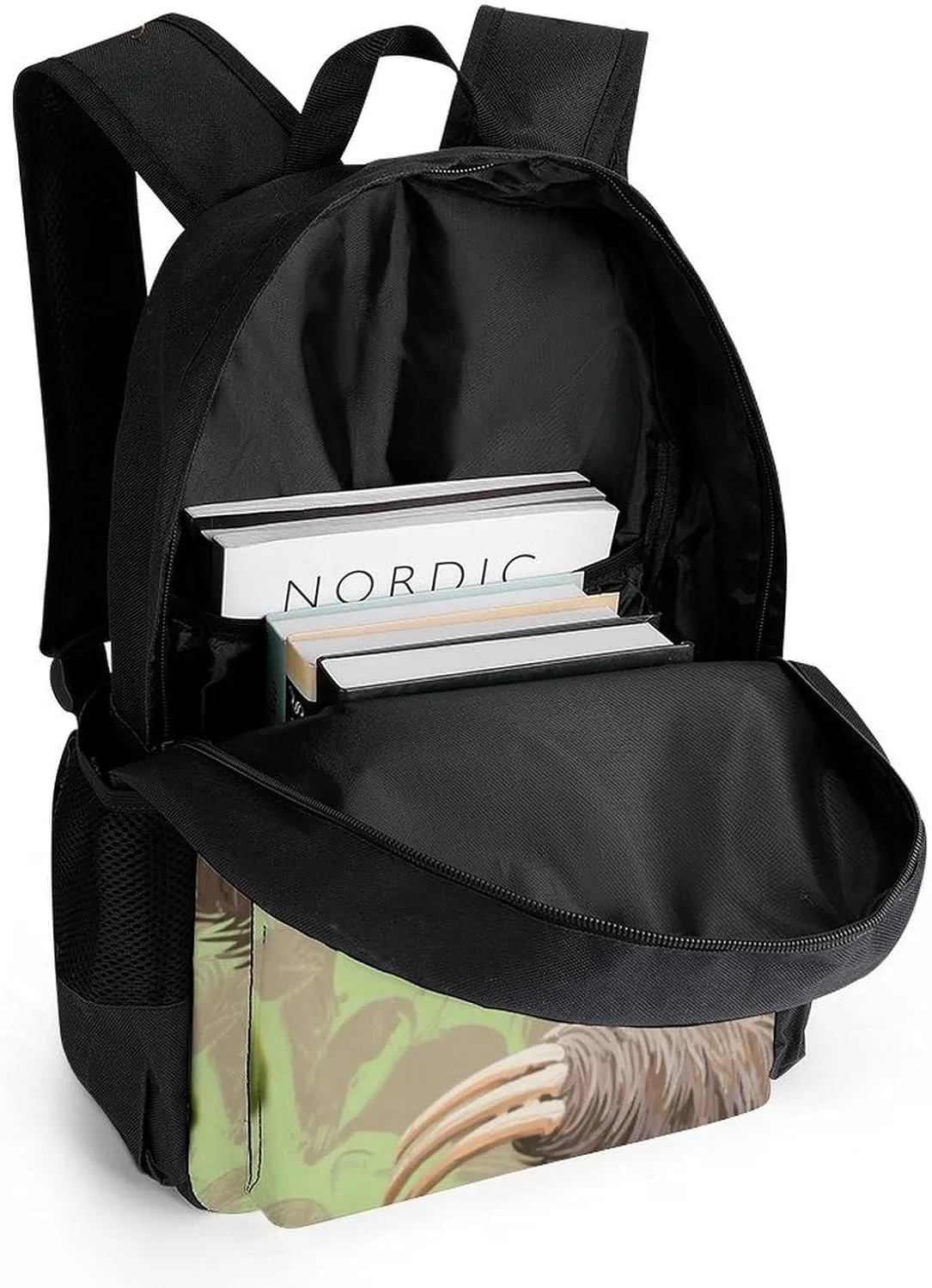 Lightweight Backpack for Gym Travel Bicycle - Big Capacity Multipurpose Anti-Theft Carry On Bag, Animals Sloth Art Travel Hiking Bag & Day Pack