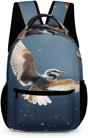 Lightweight Backpack for Men Women,Bird Migration Print Personal Item Backpack,Daily Bag Casual Backpacks for Travel Work