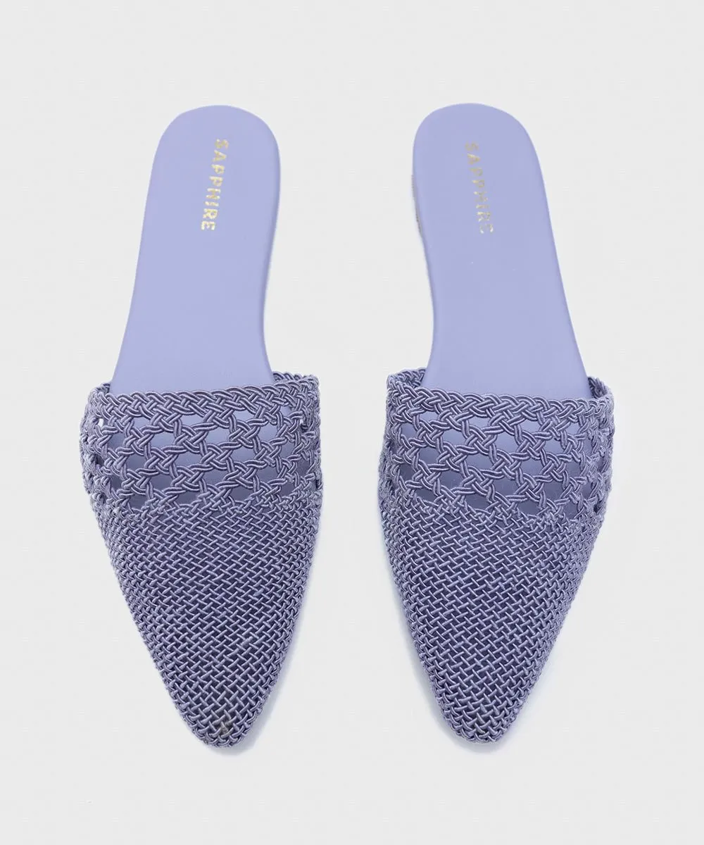 Lilac Jute Mules