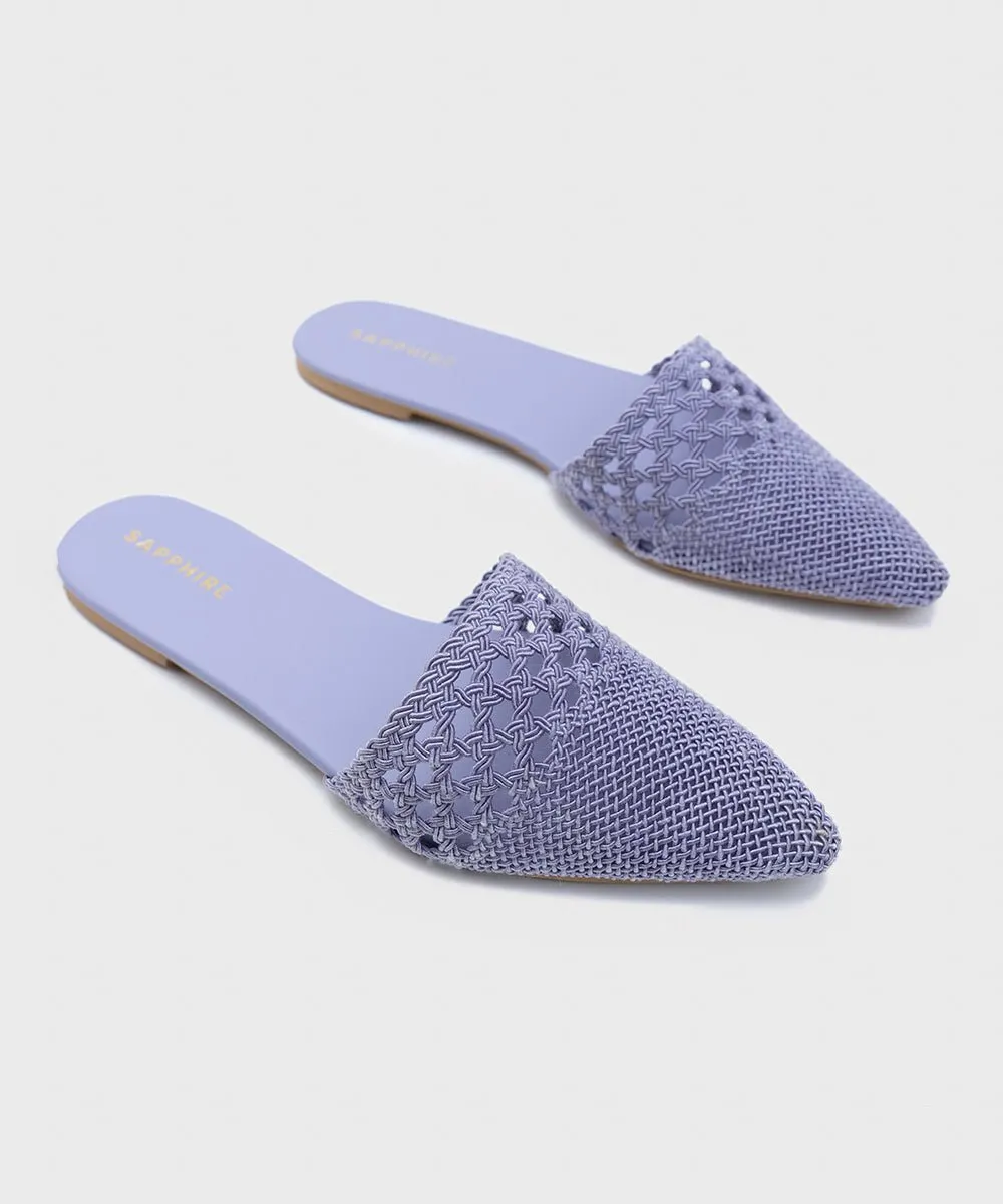 Lilac Jute Mules