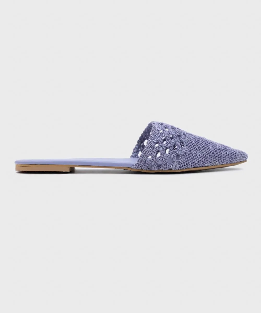 Lilac Jute Mules