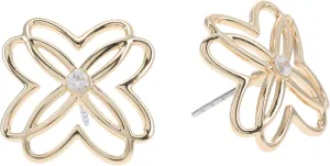 Lilly Pulitzer Womens Lp Logo Pearl Stud Earrings Gold Metallic One Size One Size