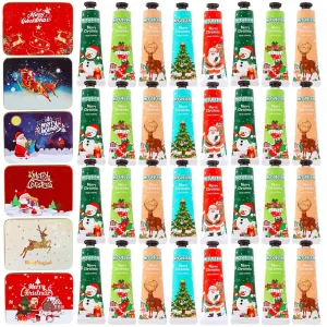LiYiQ Christmas Hand Cream Gift Set Hand Cream for Women Scented Hand Lotion for Dry Cracked Hands Moisturizing Hand Care Cream Travel Size Gift Holiday Gift for Valentine's Day Christmas.