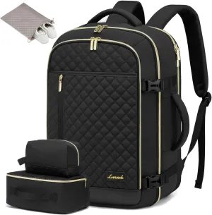 LOVEVOOK Large Travel Backpack for Women, 40L Carry on Backpack for Airplanes,TSA Personal Item Travel Bag fits 17" Laptop,Travel Essentials Carry On Bag Flight Approved with 3 Packing Cubes
