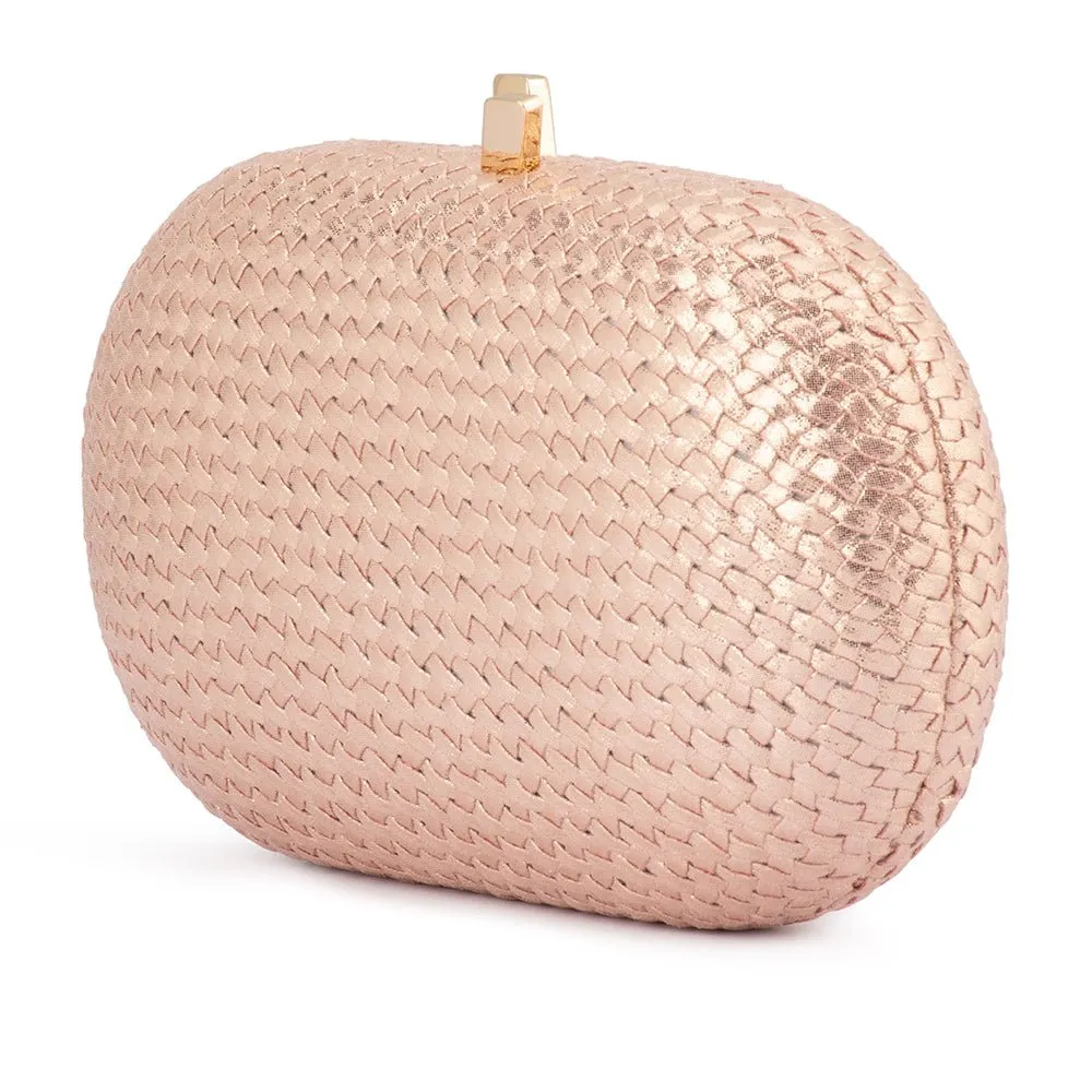 LUCIA Woven Oval Clutch