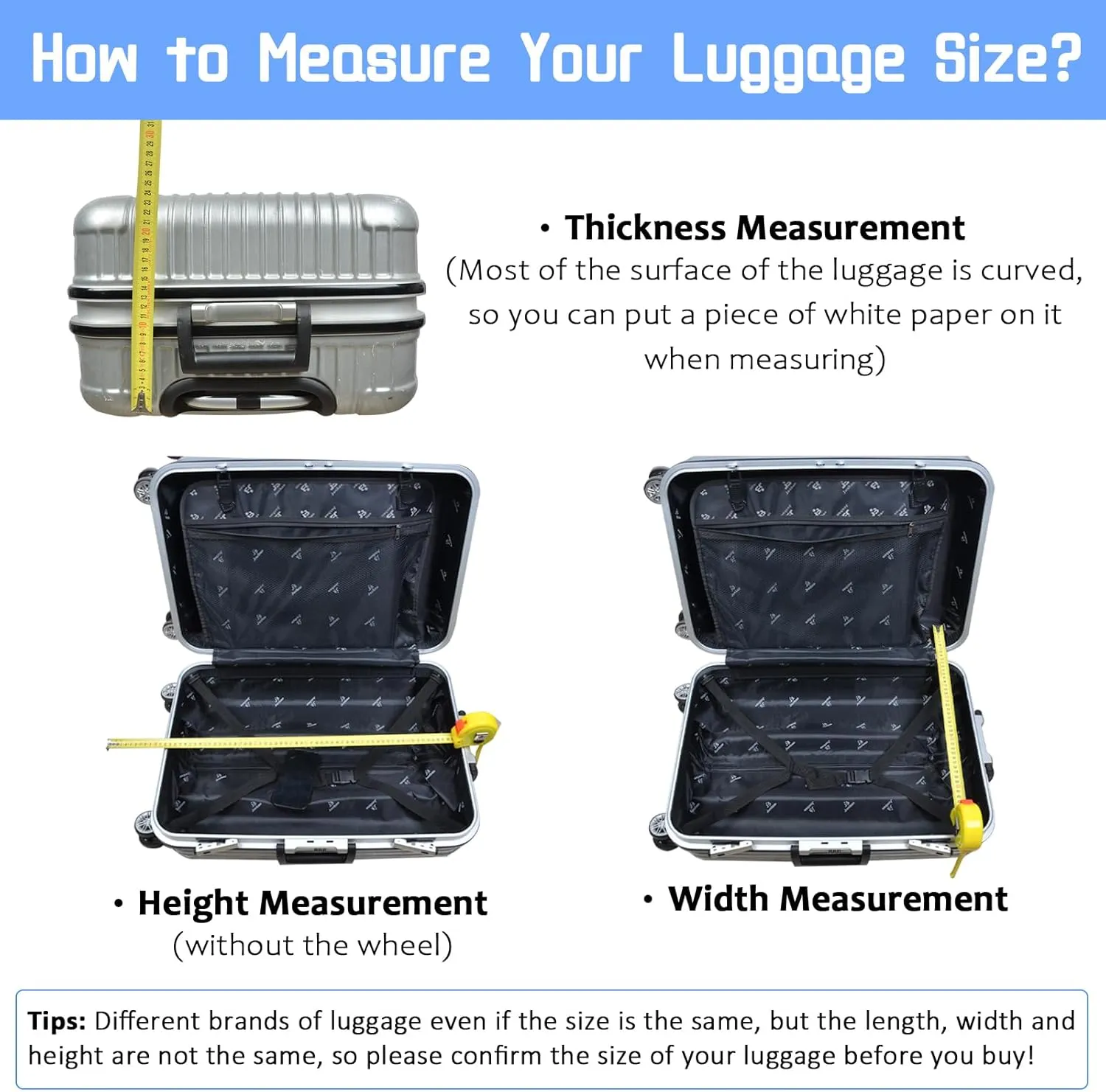 Luggage Cover for Suitcase Elastic Suitcase Cover Protector, Carry On Luggage Sleeve Anti Scratch Travel Essentials Fits 20-22 Luggage