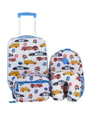 Luggage Pieces Club Travelers Exclusive deal Brigades System 5 with 4 Kids Set Spinner Hurry, ends soon Wheel 360Â° Fire