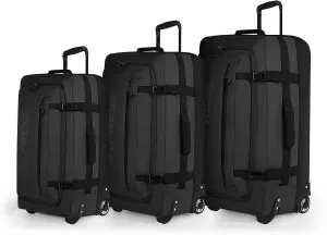 Luggage Sets 3 Piece,Rolling Duffle Bag w/Handle,Carry on Luggage Travel Duffle Bags for Man Women#Black