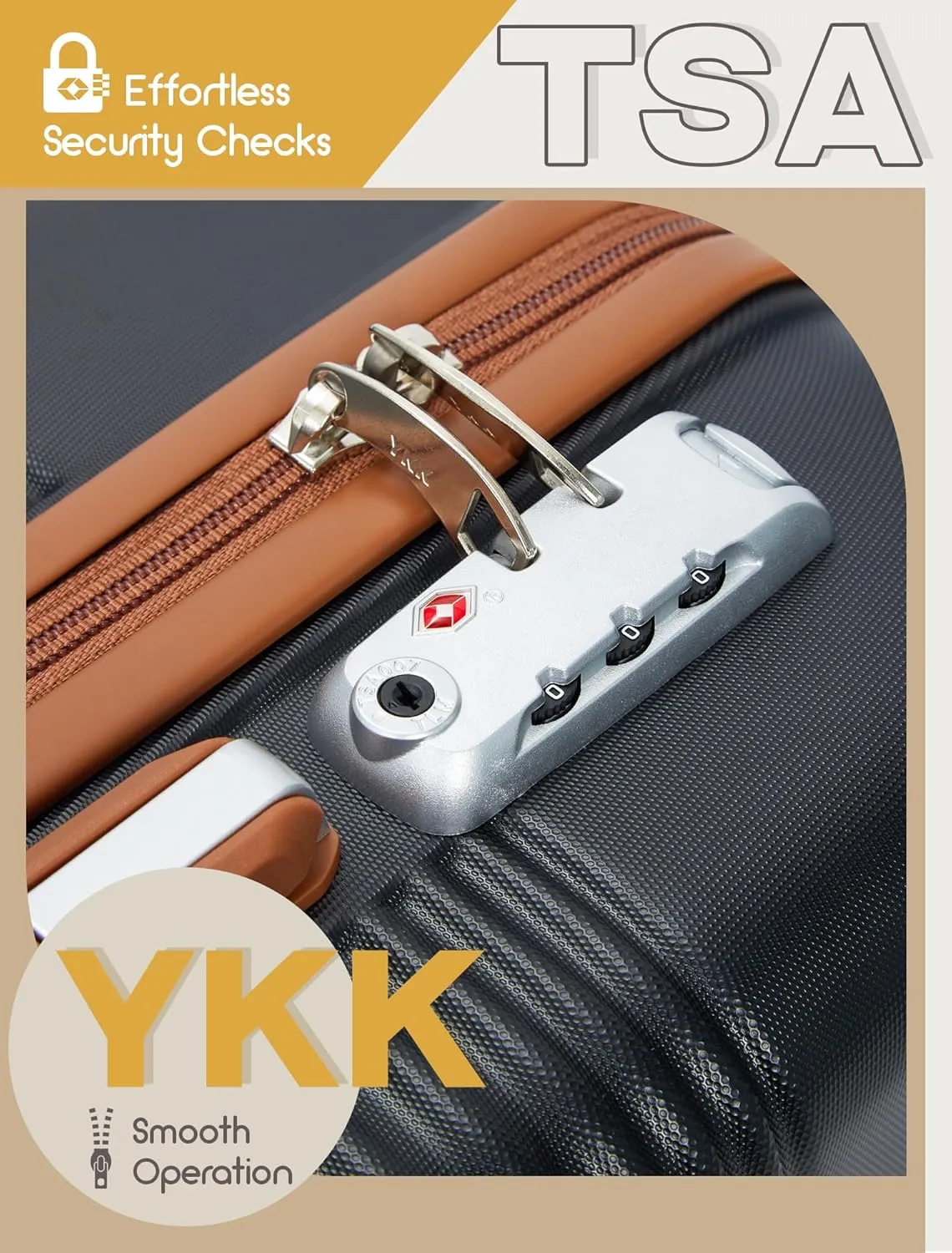 Luggage Sets 5 Piece, Suitcases with Wheels, Hardshell Suitcase Set, ABS Carry on Luggage Set with TSA Lock, Travel Luggage