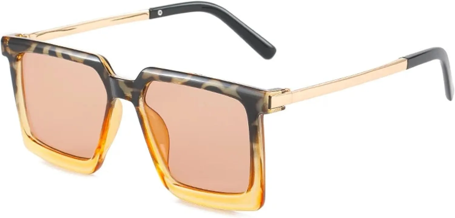 Luxury Big Frame Metal Sunglasses Women Men Fashion Classic Eyeglasses Travel Driving Shade Eyewear Uv400