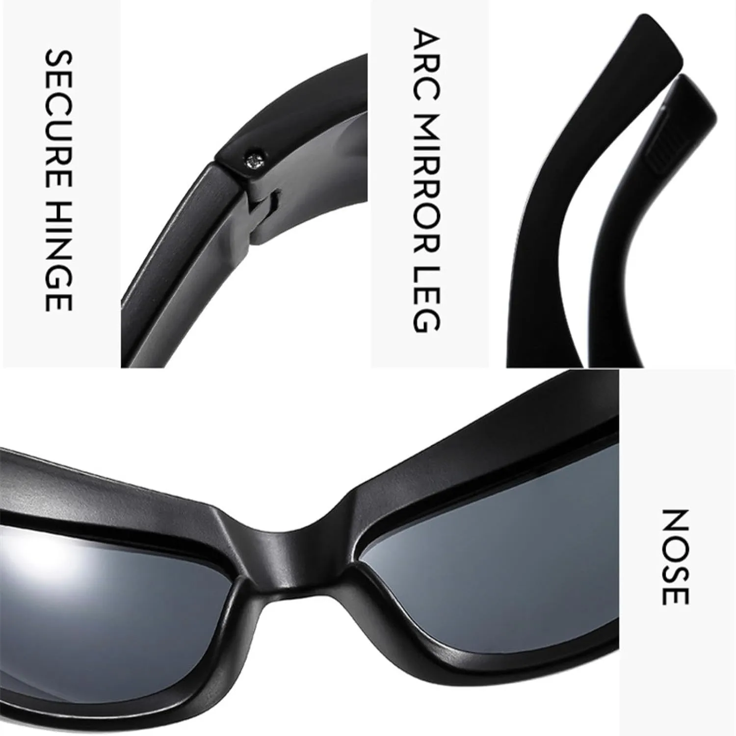 Luxury Hip Hop Sunglasses Women Men Trend Oversized Goggles Outdoors Sports Cycling Sun Glasses Uv400