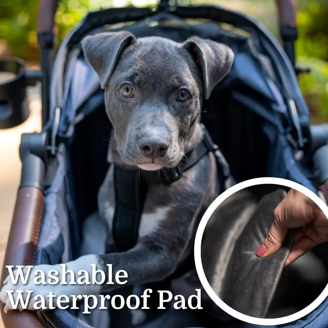 Luxury Pet Stroller & Personal Folding Shopping Cart on Premium Wheels – Lightweight Aluminum Frame – Removable Bassinet, Shopping Bag- Small to Medium Dogs & Cats (Shadow v3 Pet Bassinet)