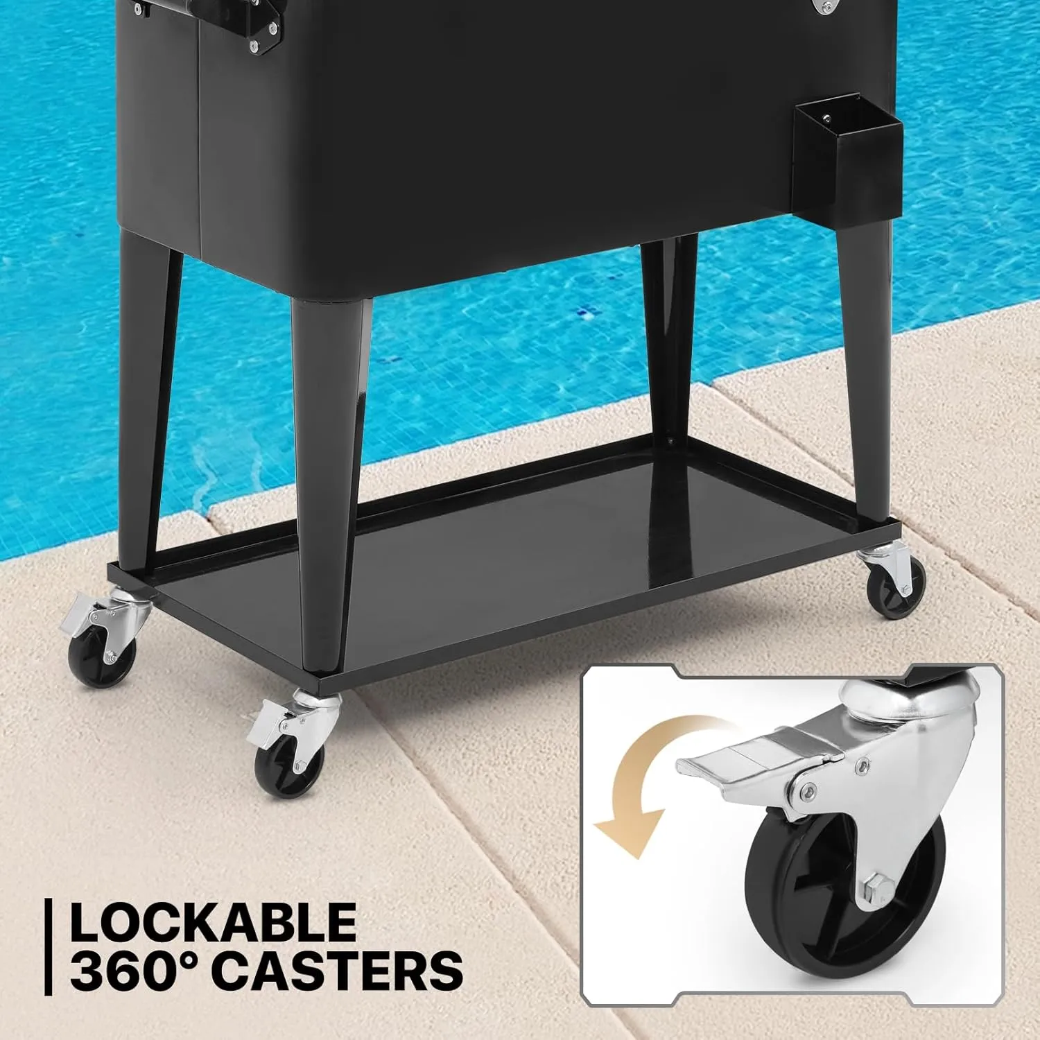 MADOG Modern Cooler with Wheels - Outdoor Entertaining Cooler for Patio and Deck