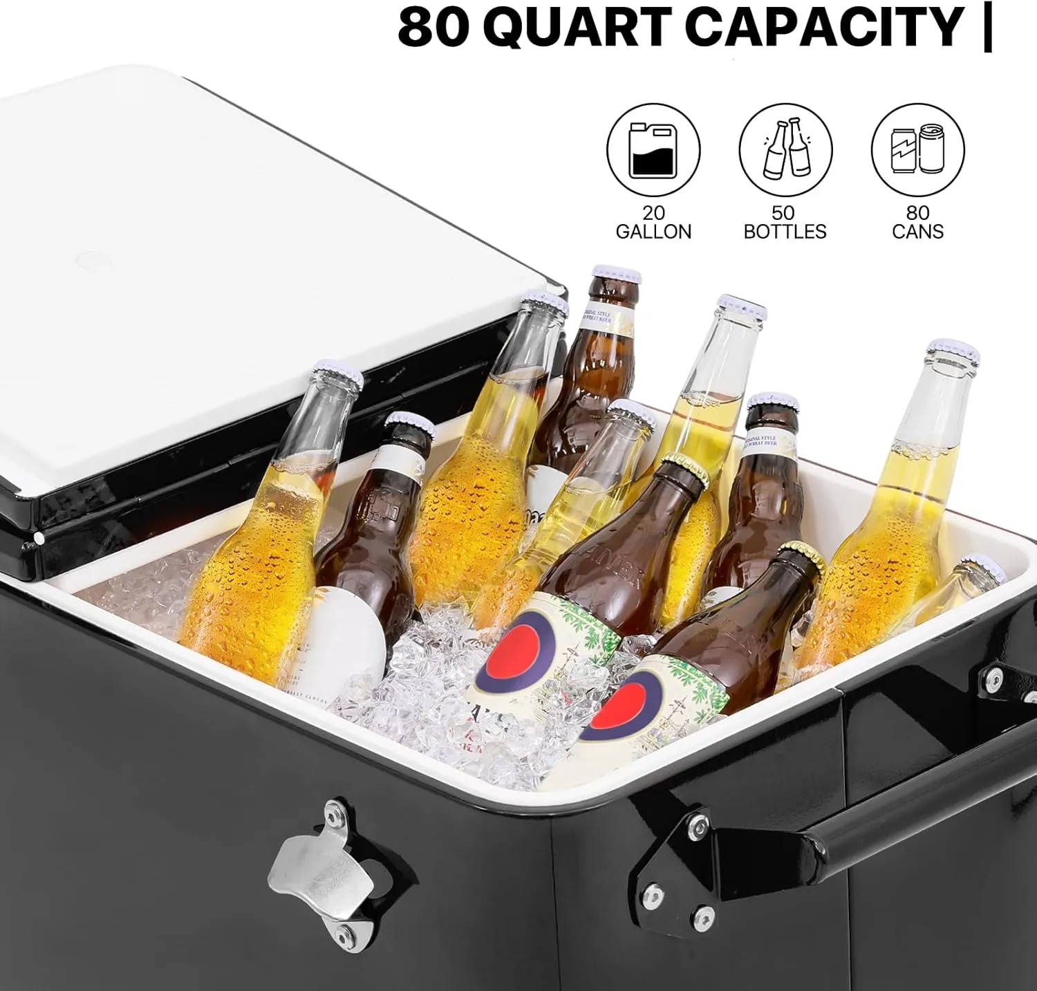 MADOG Modern Cooler with Wheels - Outdoor Entertaining Cooler for Patio and Deck