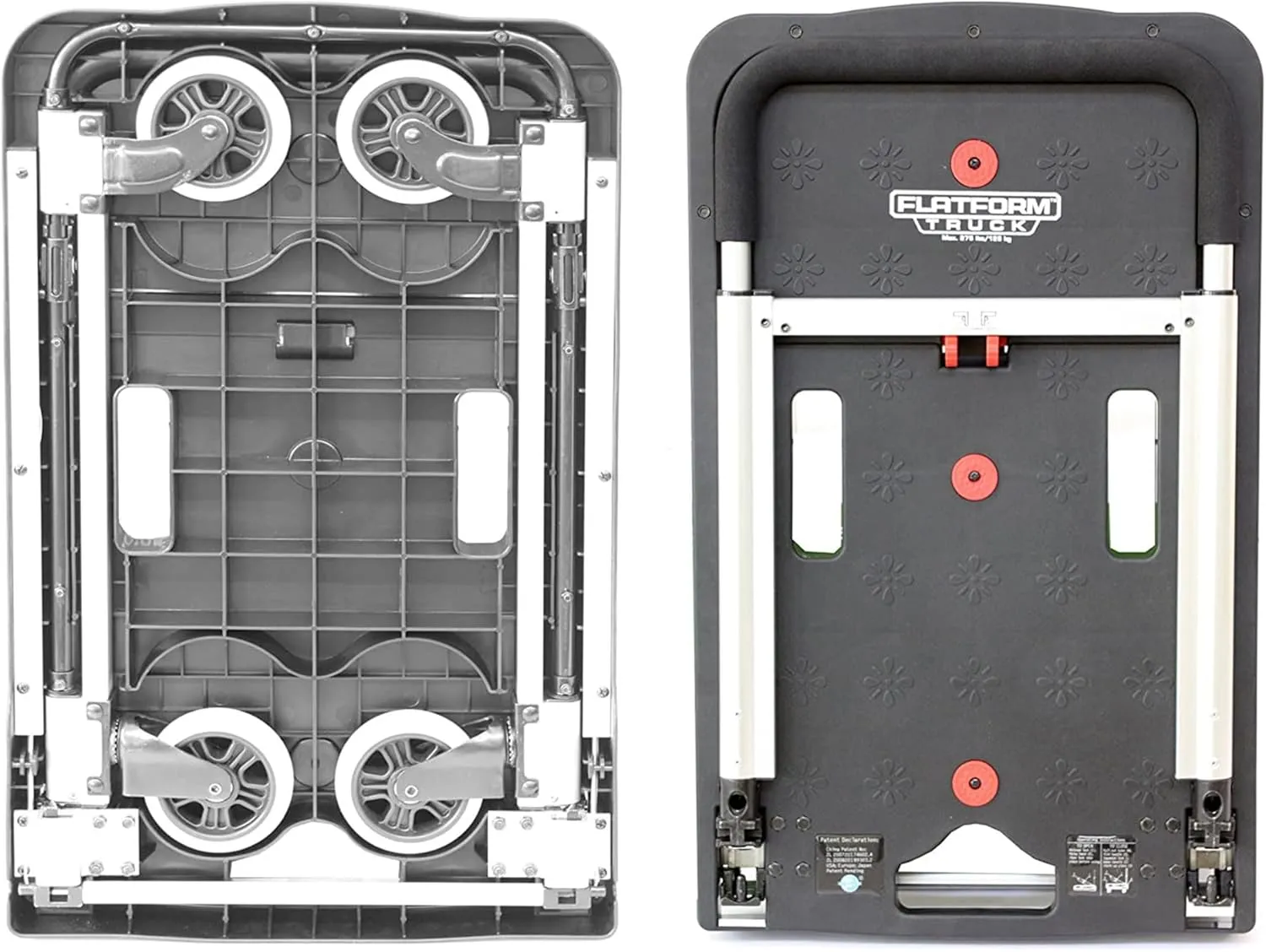 Magna Cart 5 Pack Collapsible Dolly Cart, Rolling Trolley with Wheels, 300 Lbs