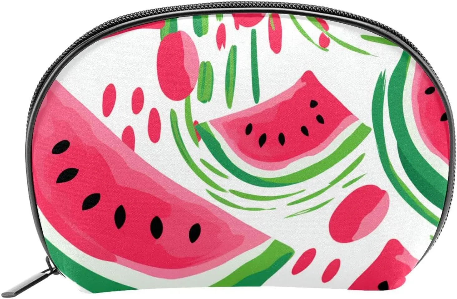 Makeup Bag Organizer,Cosmetic Bags for Women,Colorful Stripes Fruit Watermelon,Small Makeup Pouch