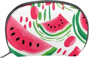 Makeup Bag Organizer,Cosmetic Bags for Women,Colorful Stripes Fruit Watermelon,Small Makeup Pouch