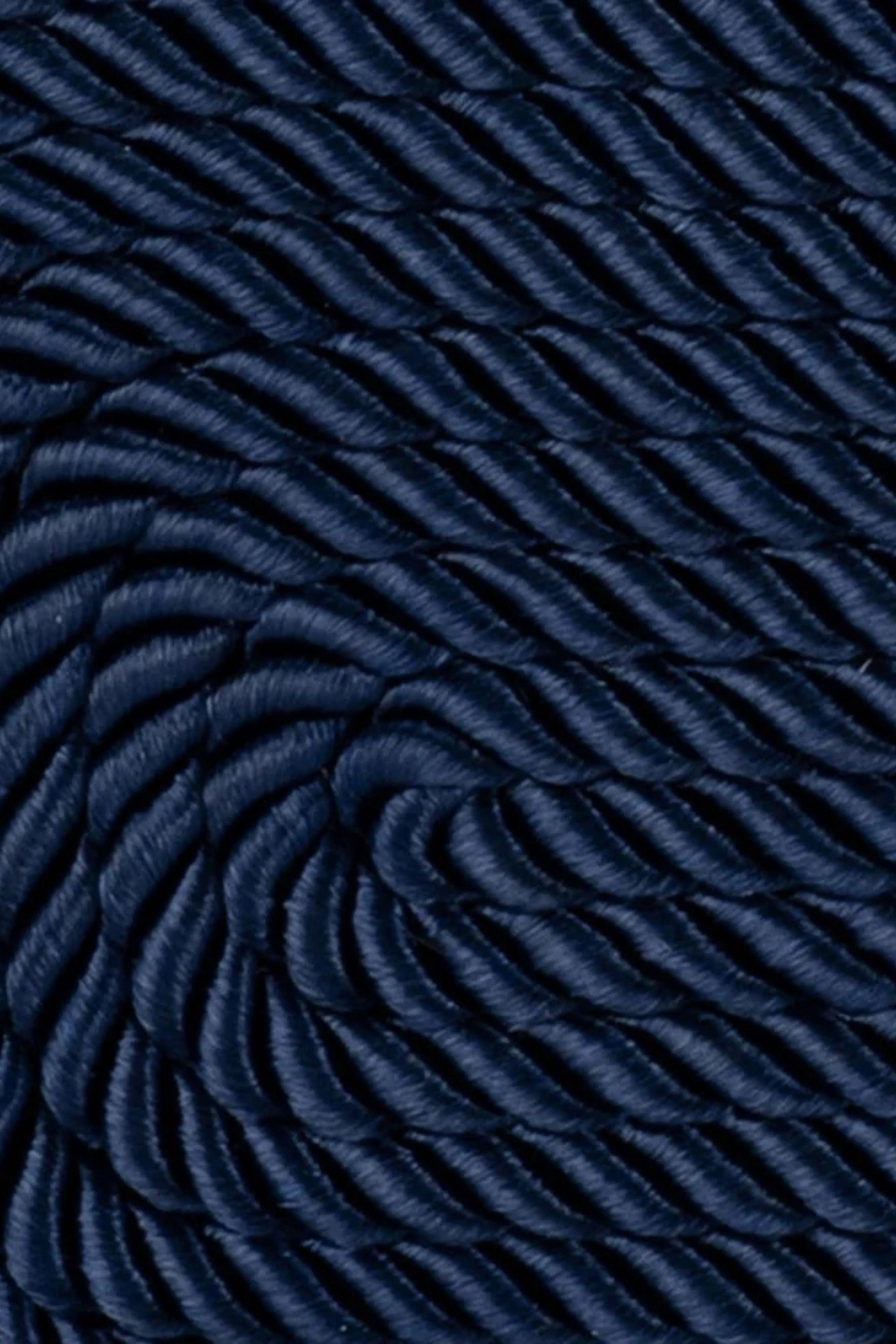 Martina Coiled Rope Clutch - Navy
