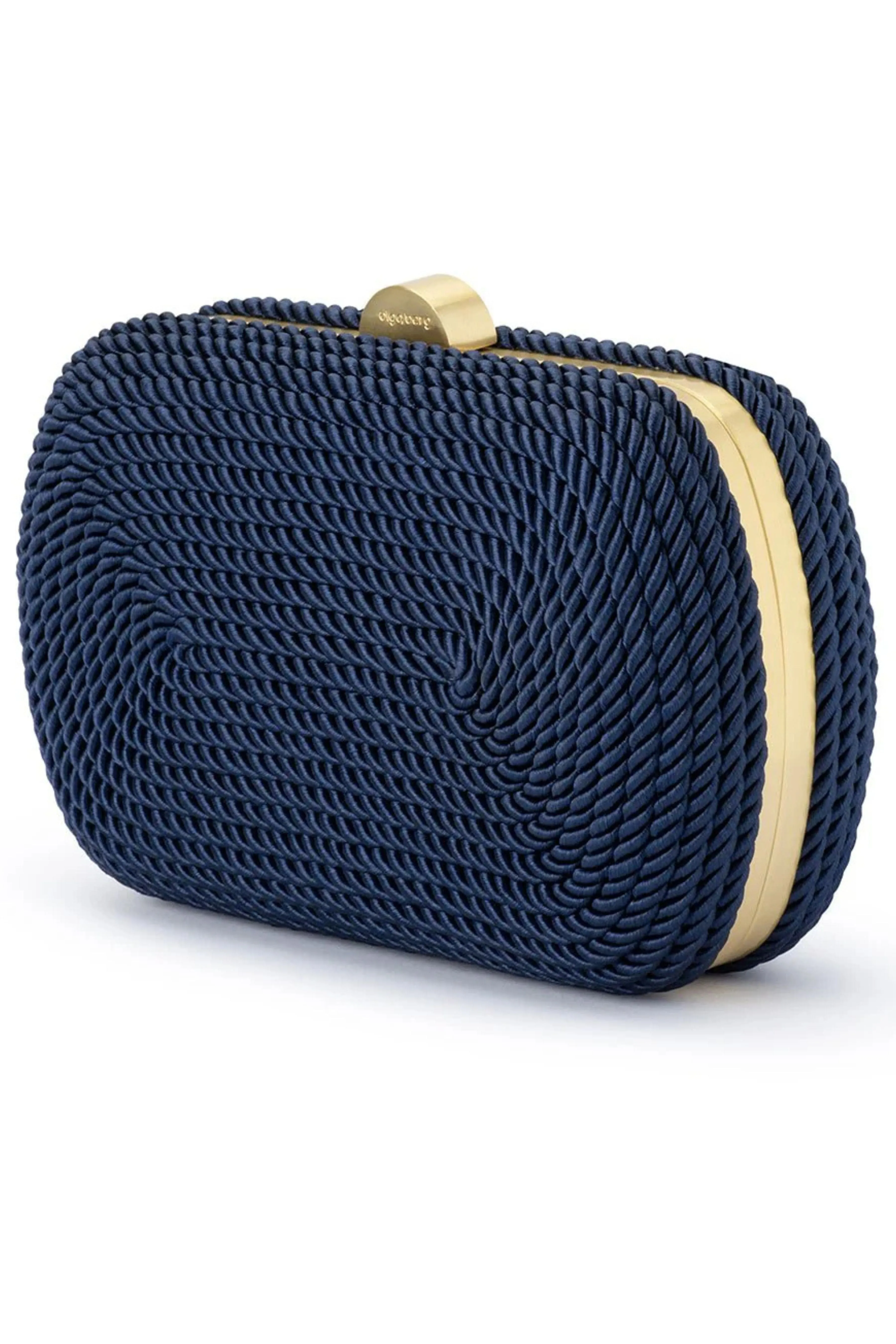 Martina Coiled Rope Clutch - Navy