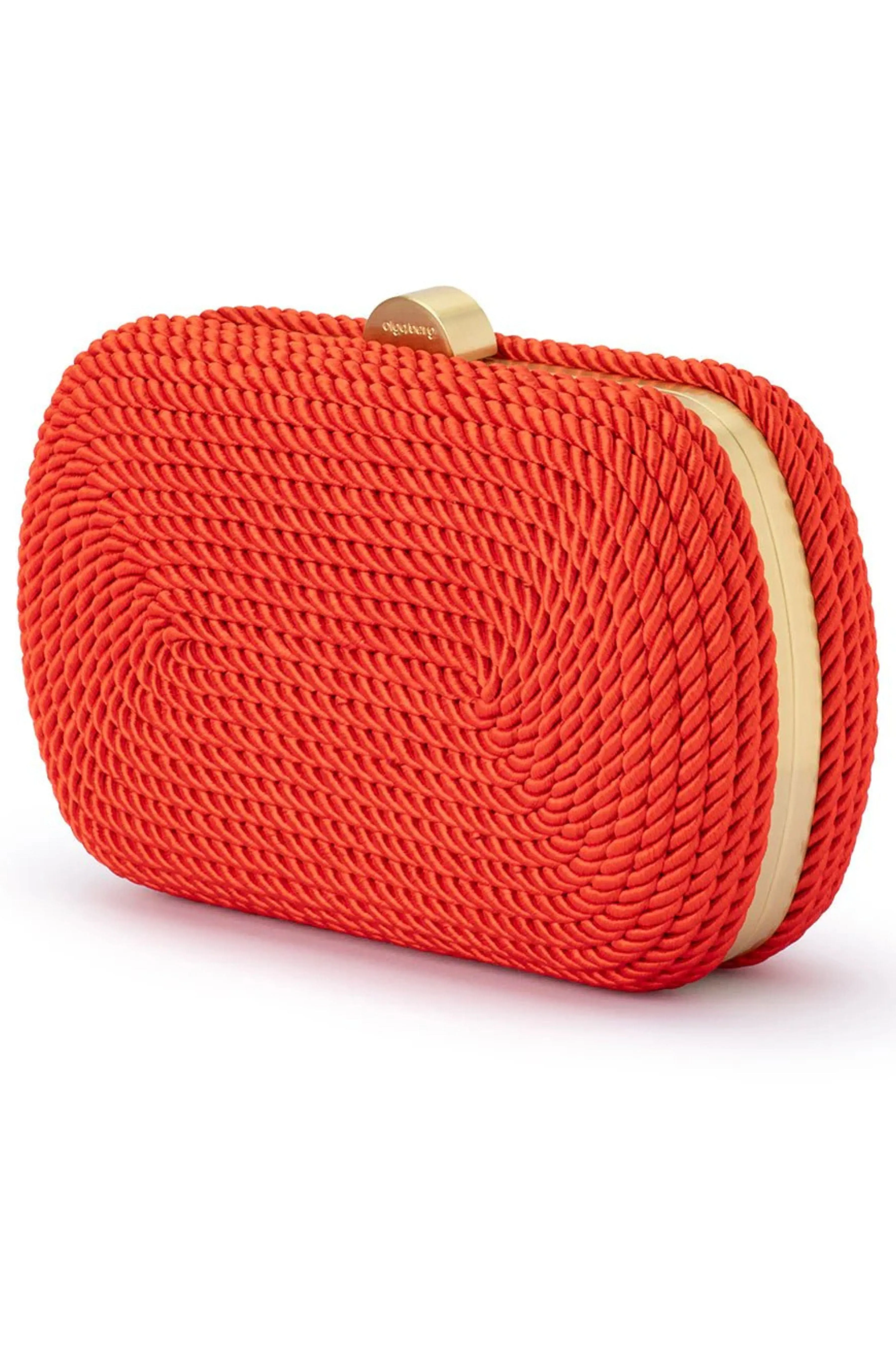 Martina Coiled Rope Clutch - Red