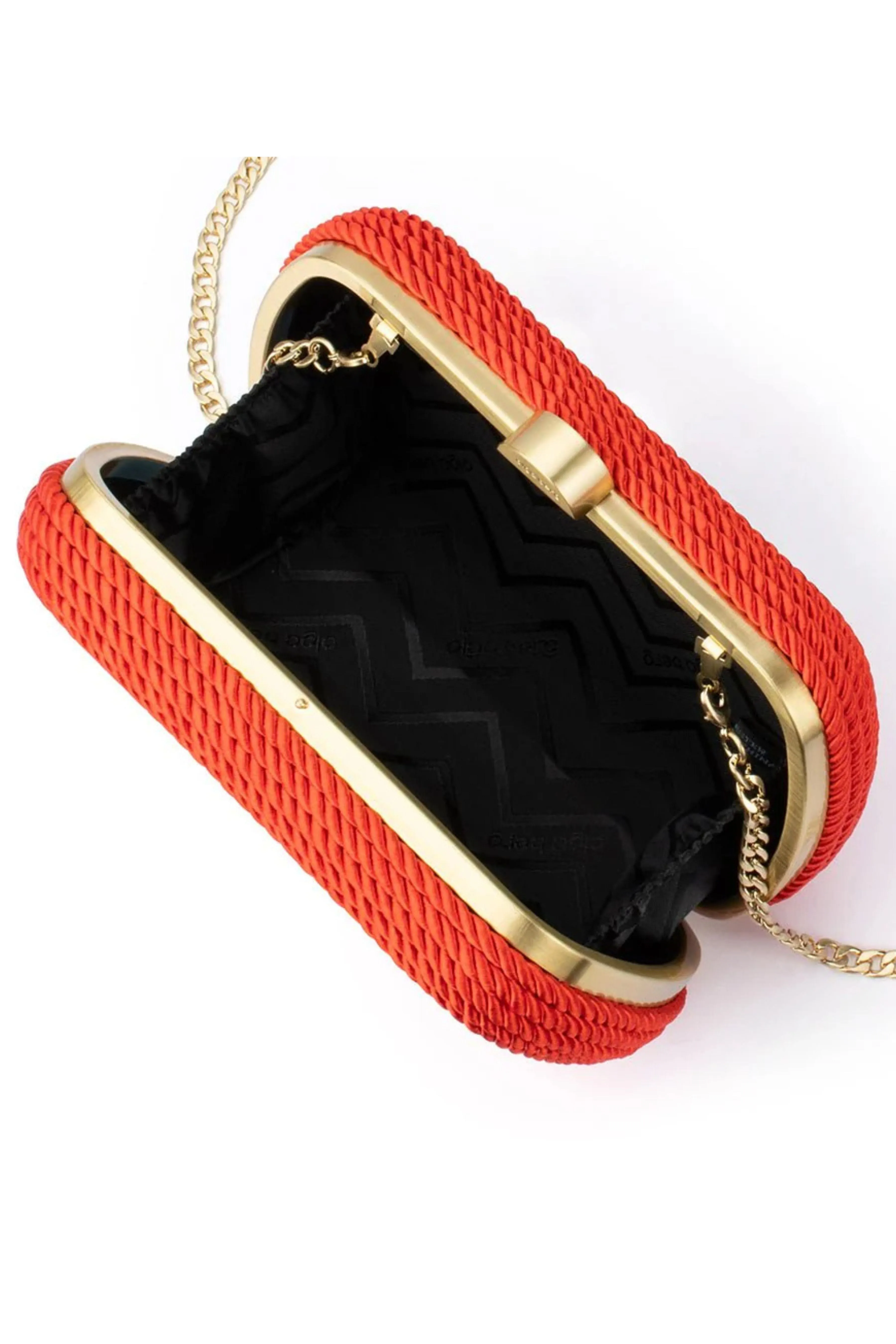 Martina Coiled Rope Clutch - Red