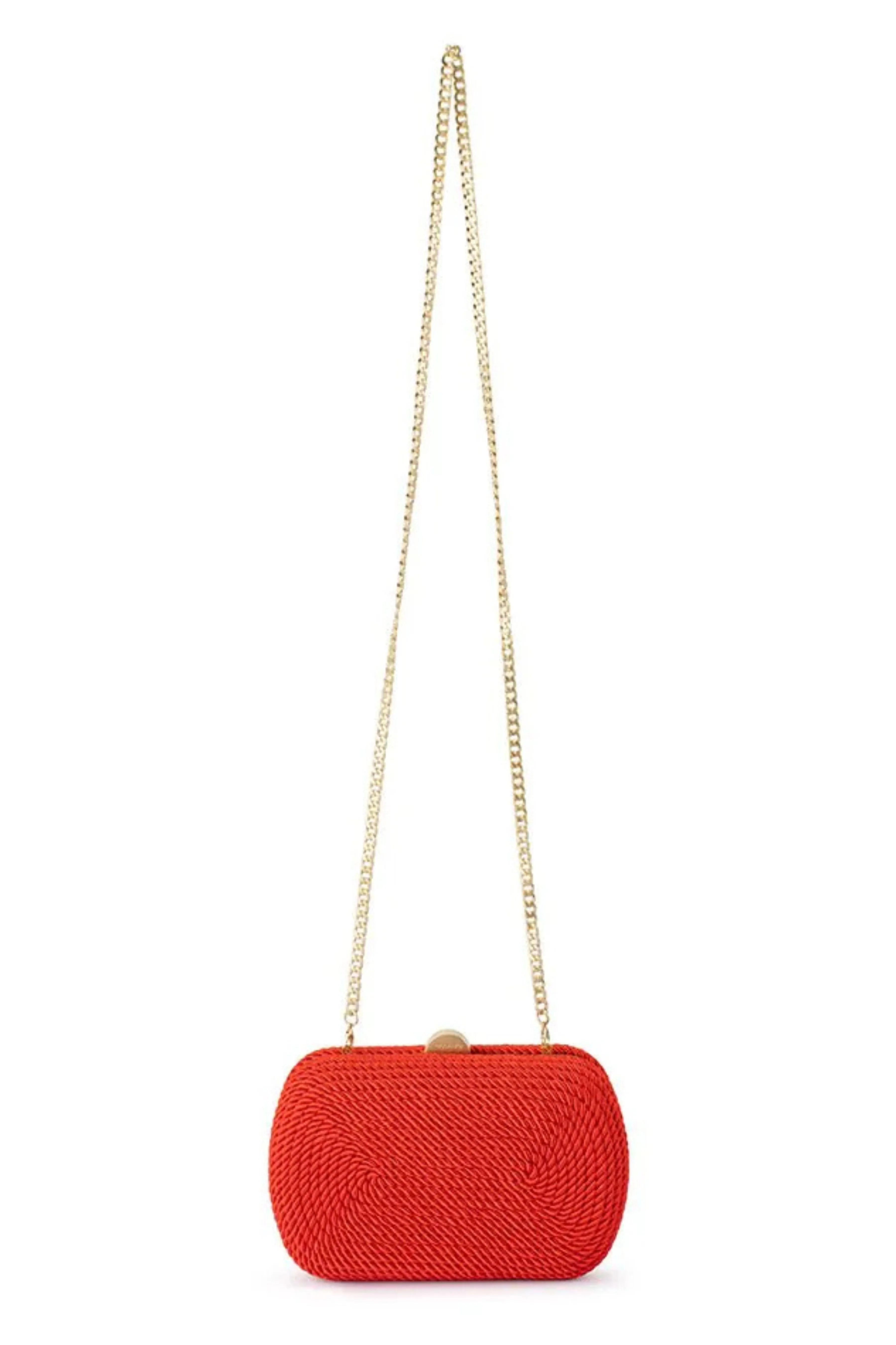 Martina Coiled Rope Clutch - Red
