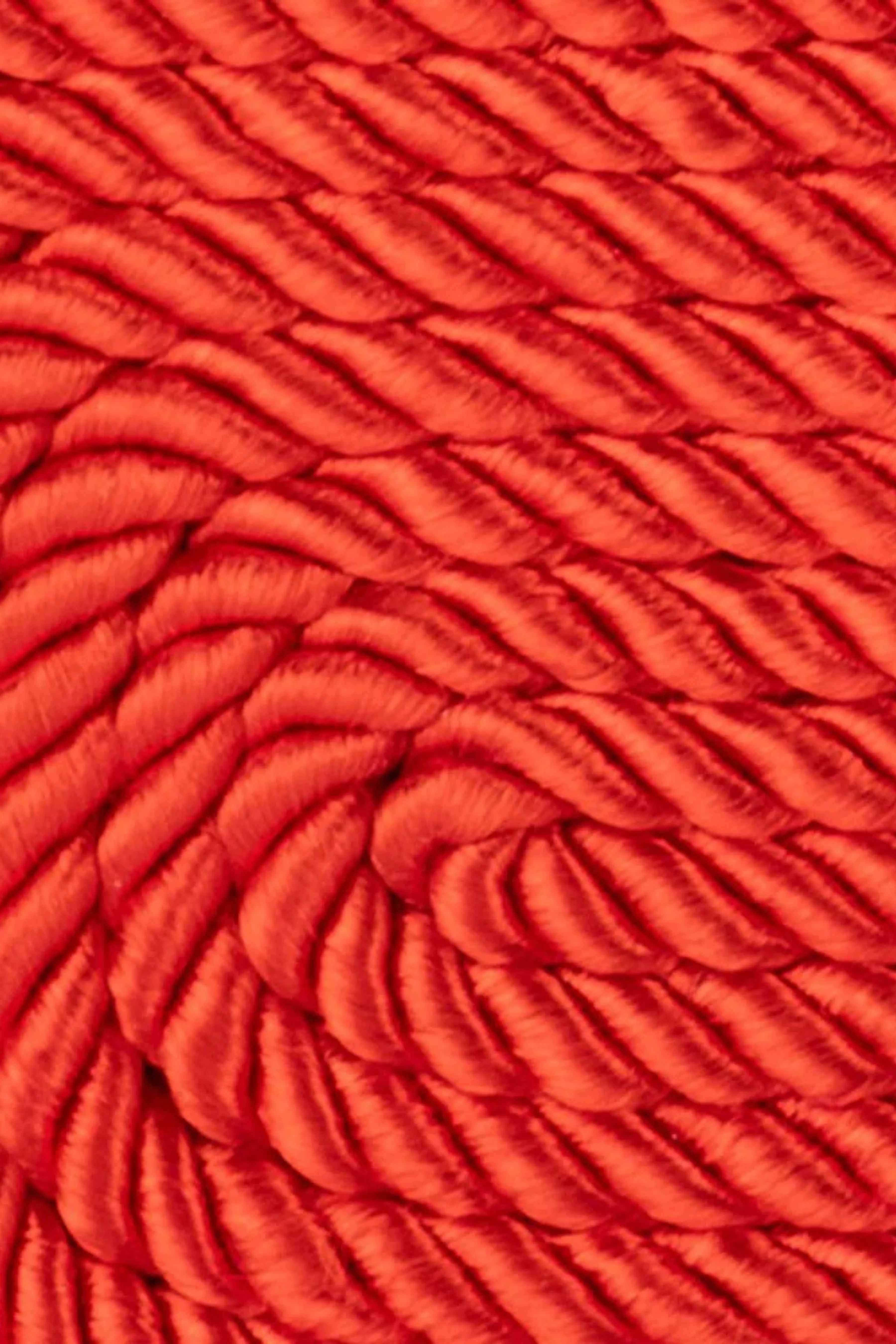 Martina Coiled Rope Clutch - Red