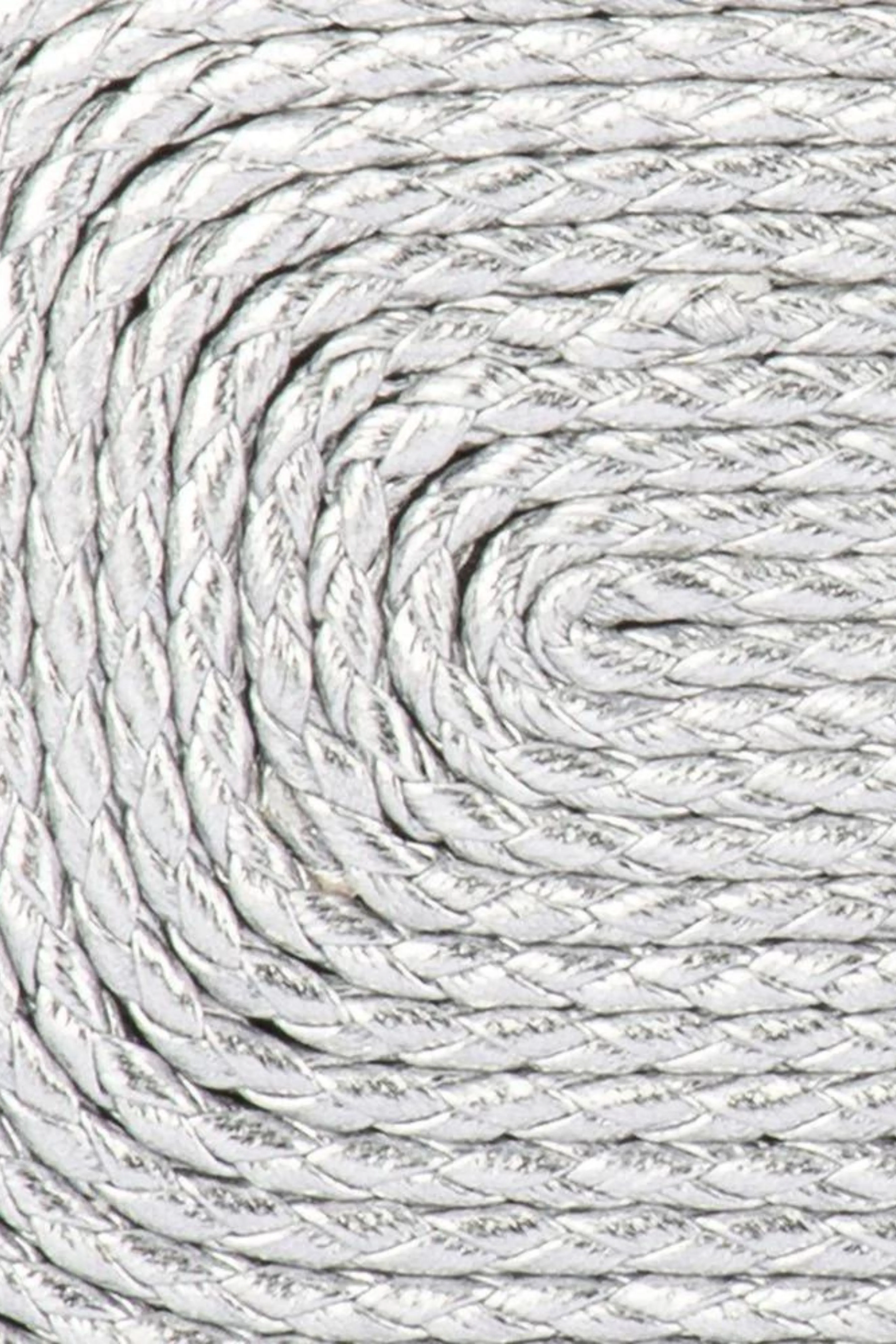 Martina Coiled Rope Clutch - Silver
