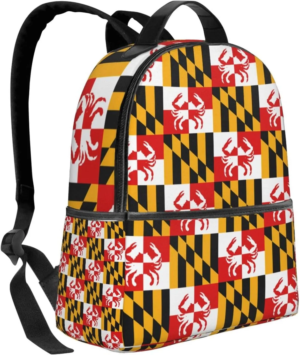 Maryland Flag Crabs Casual Backpacks Laptop Backpack Carry-on Daypack Sports Travel Rucksack Lightweight Working Bag for Outdoor Hiking Cycling Walking