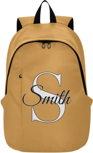 MCHIVER Custom Travel Backpack Mustard Personalized Casual Daypack Backpacks Lightweight Carry on Bag Water Resistant Hiking Backpack for Women and Men
