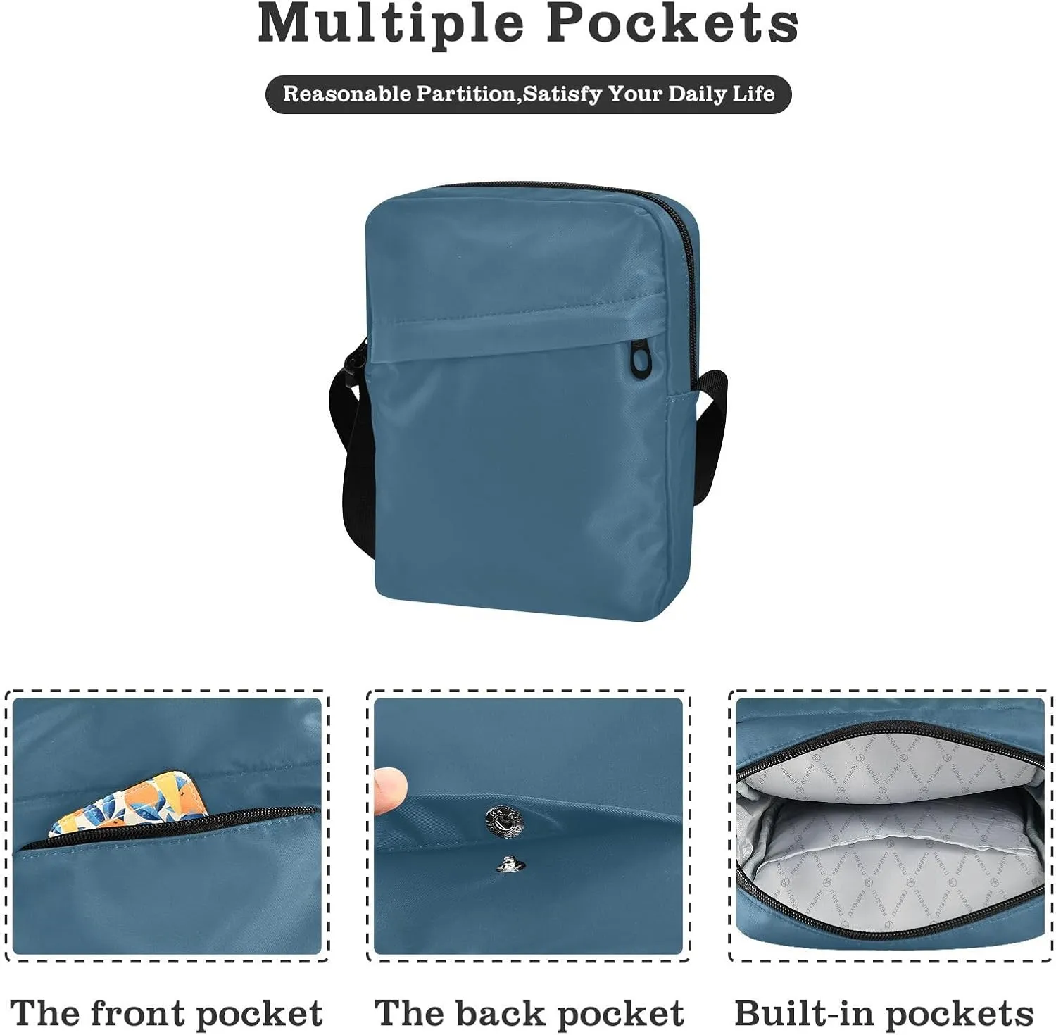 MCHIVER Small Messenger Bag Crossbody Bag for Men Women Cell Phone Shoulder Bag for Cycling Hiking Running