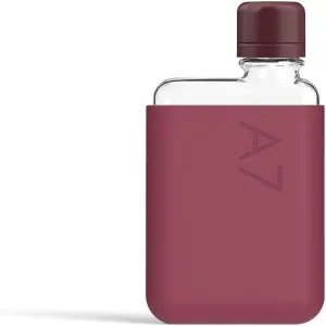 memobottle A7 (Wild Plum) Bundle - 6oz (180ml) - Bottle, silicone sleeve & lid | Compact Flat Bottle for Bags & Pockets | BPA Free Tritan | Modern & Minimalist | For Gym, Work & Travel